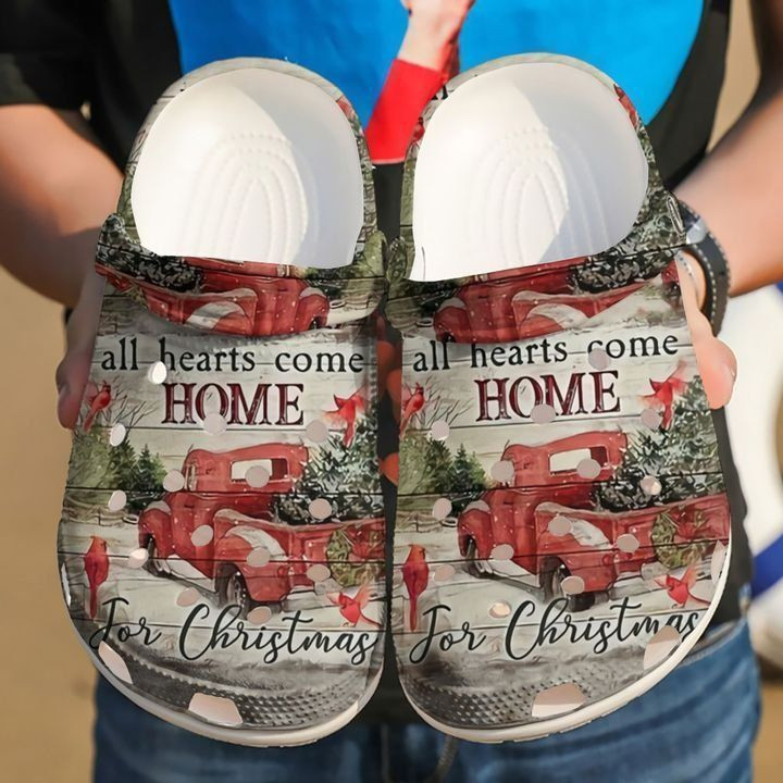 Cardinal All Hearts Come Home Christmas Clogs Crocs Style Gift For Men And Women