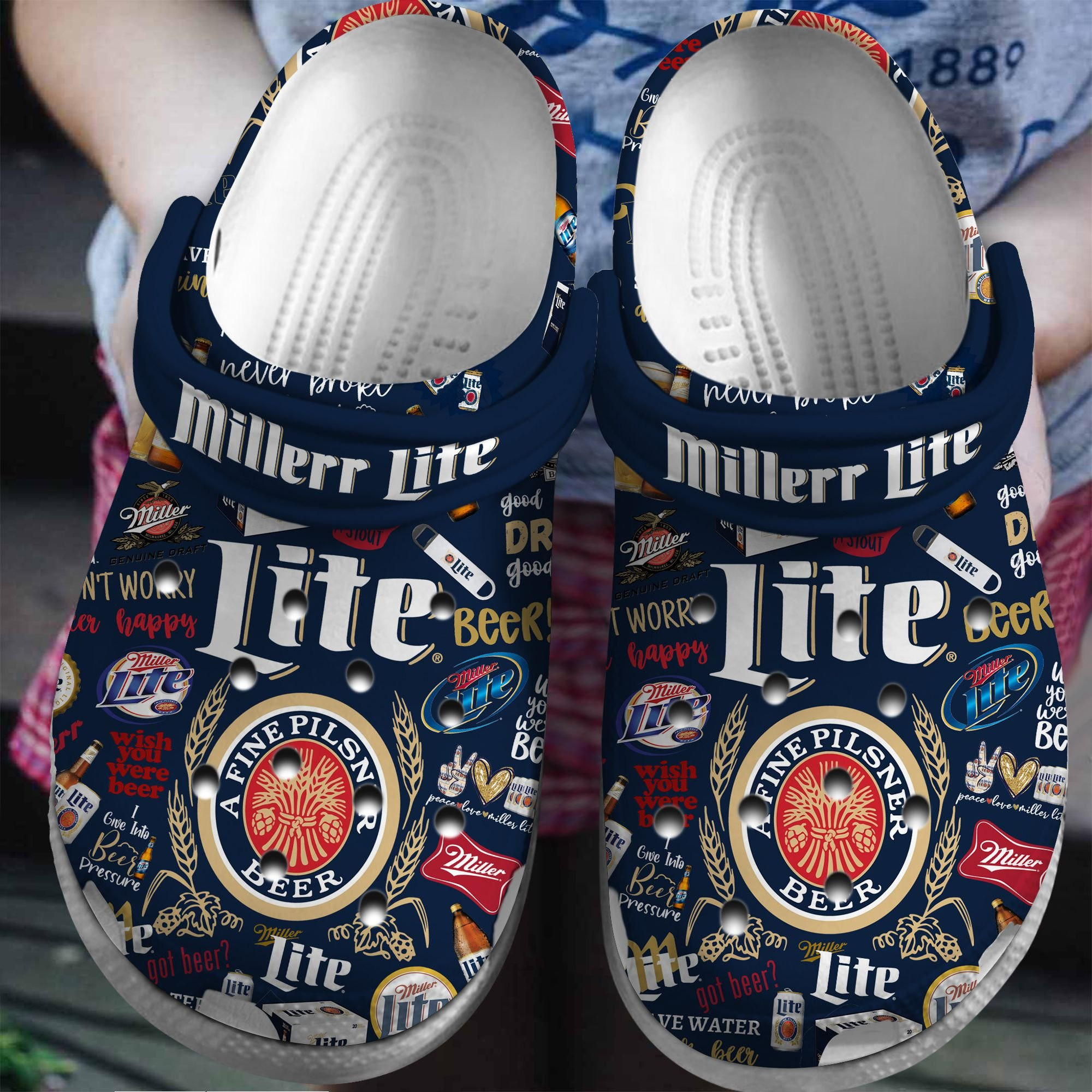 Miller Lite Beer Clogs Comfortable Crocs Style Gift For Men And Women