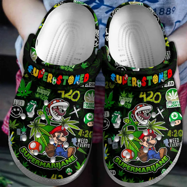 Super Mario Smoke 420 Weed Star Wars Clogs Comfortable Crocs Style