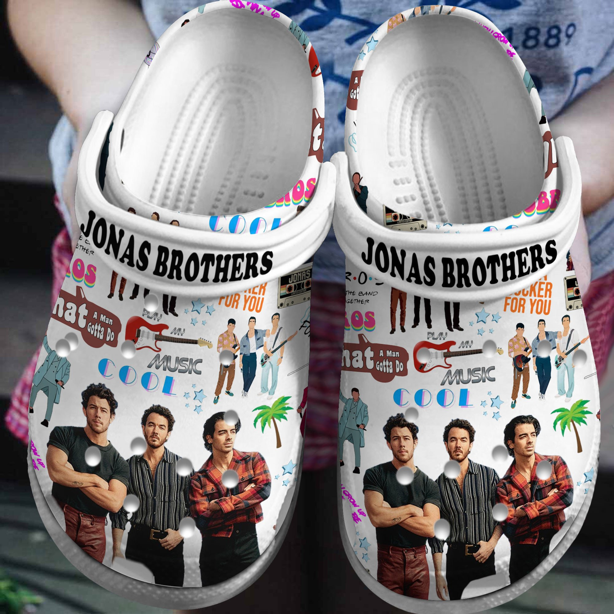 Jonas Brothers Music Clogs Comfortable Crocs Style