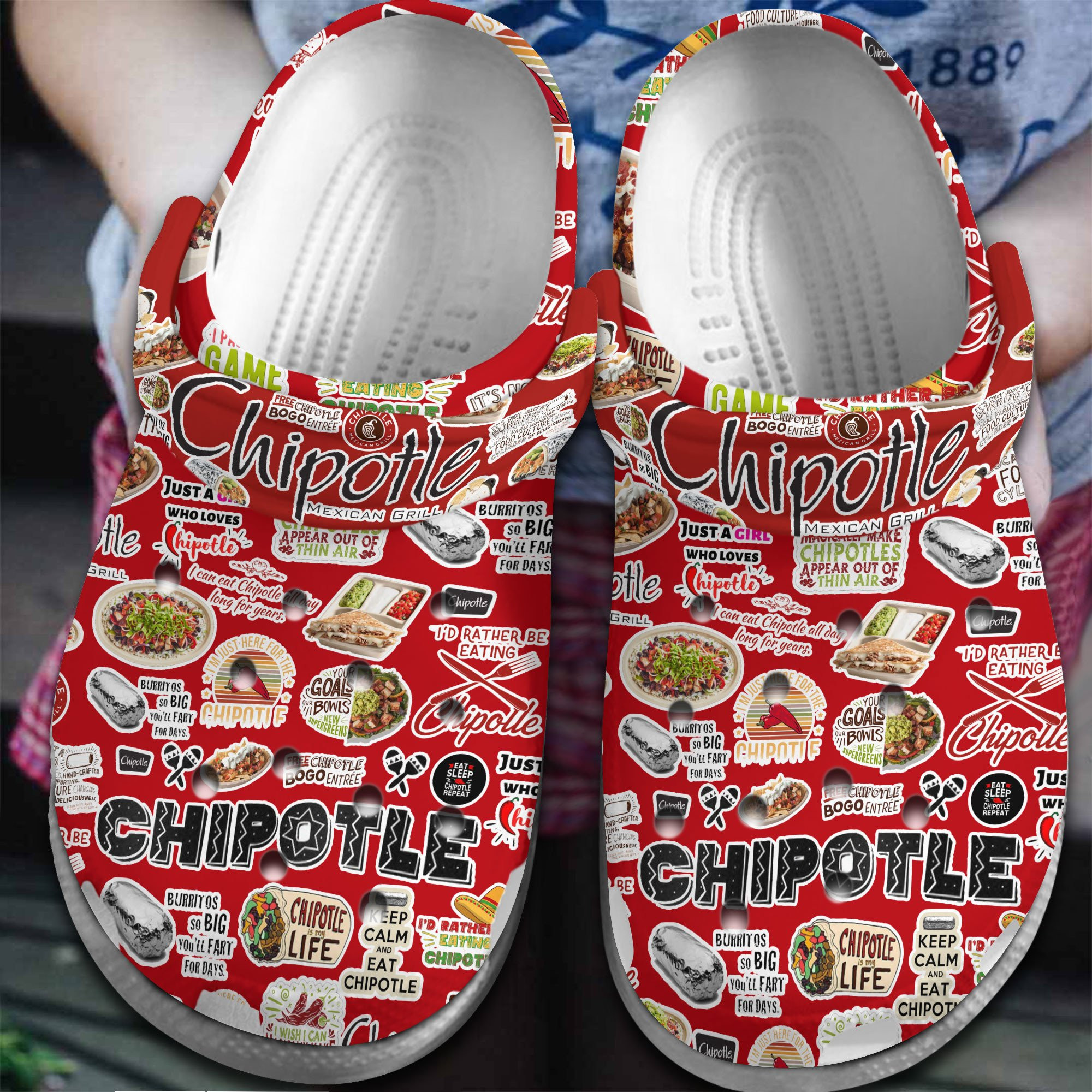 Chipotle Foodie Clogs Comfortable Crocs Style