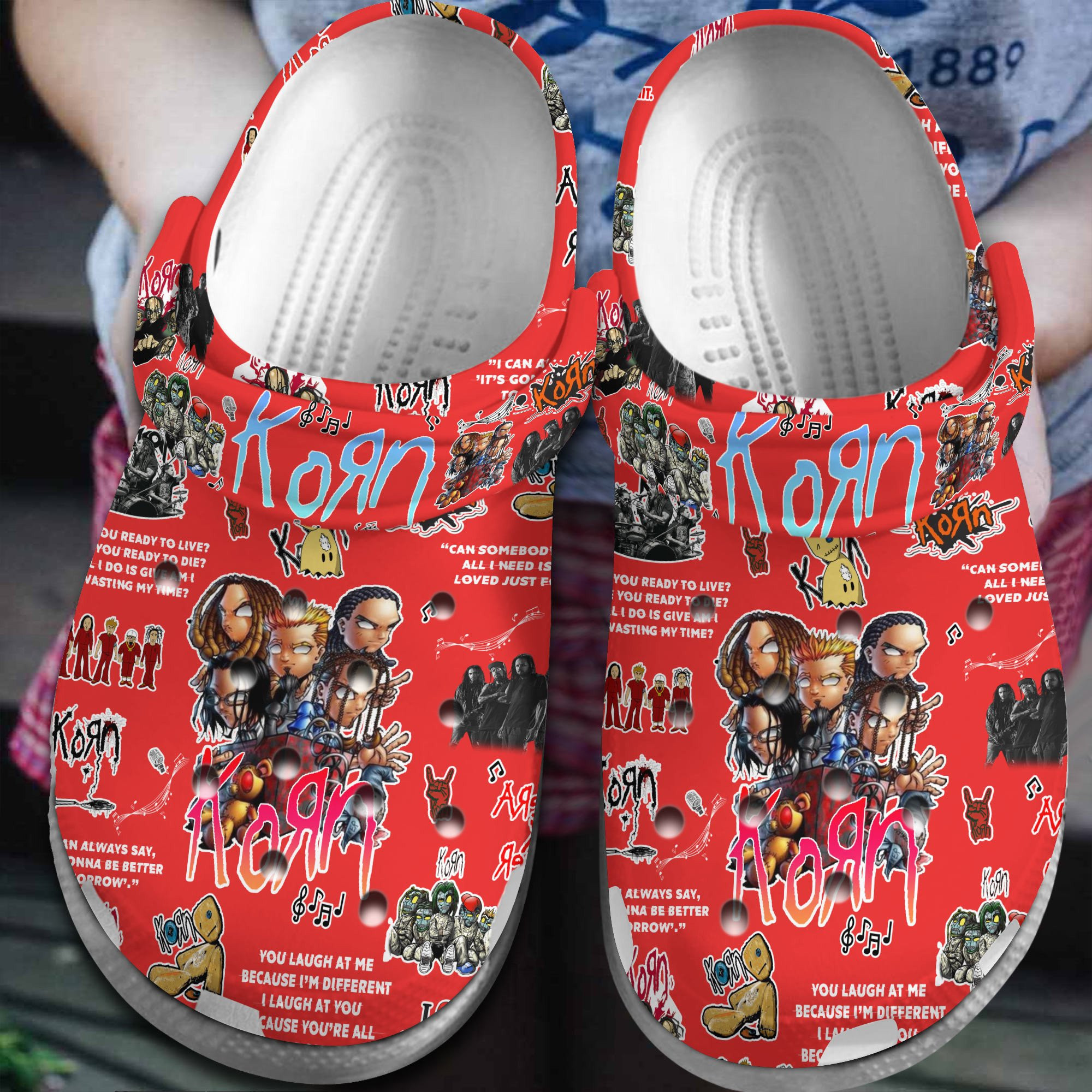 Korn Music Band Clogs Shoes Comfortable Crocs