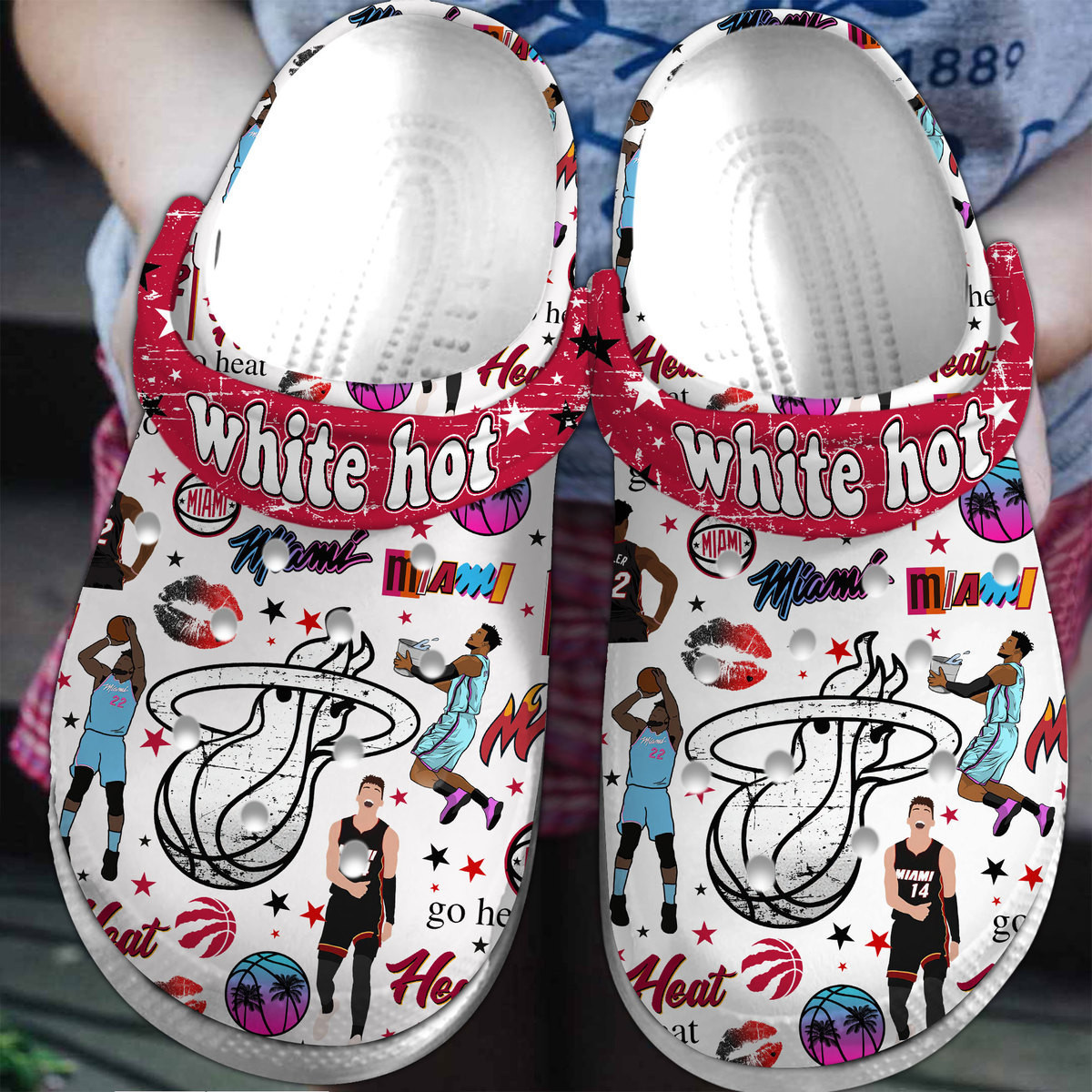Miami Heat Nba Sport Clogs Shoes Comfortable Crocs