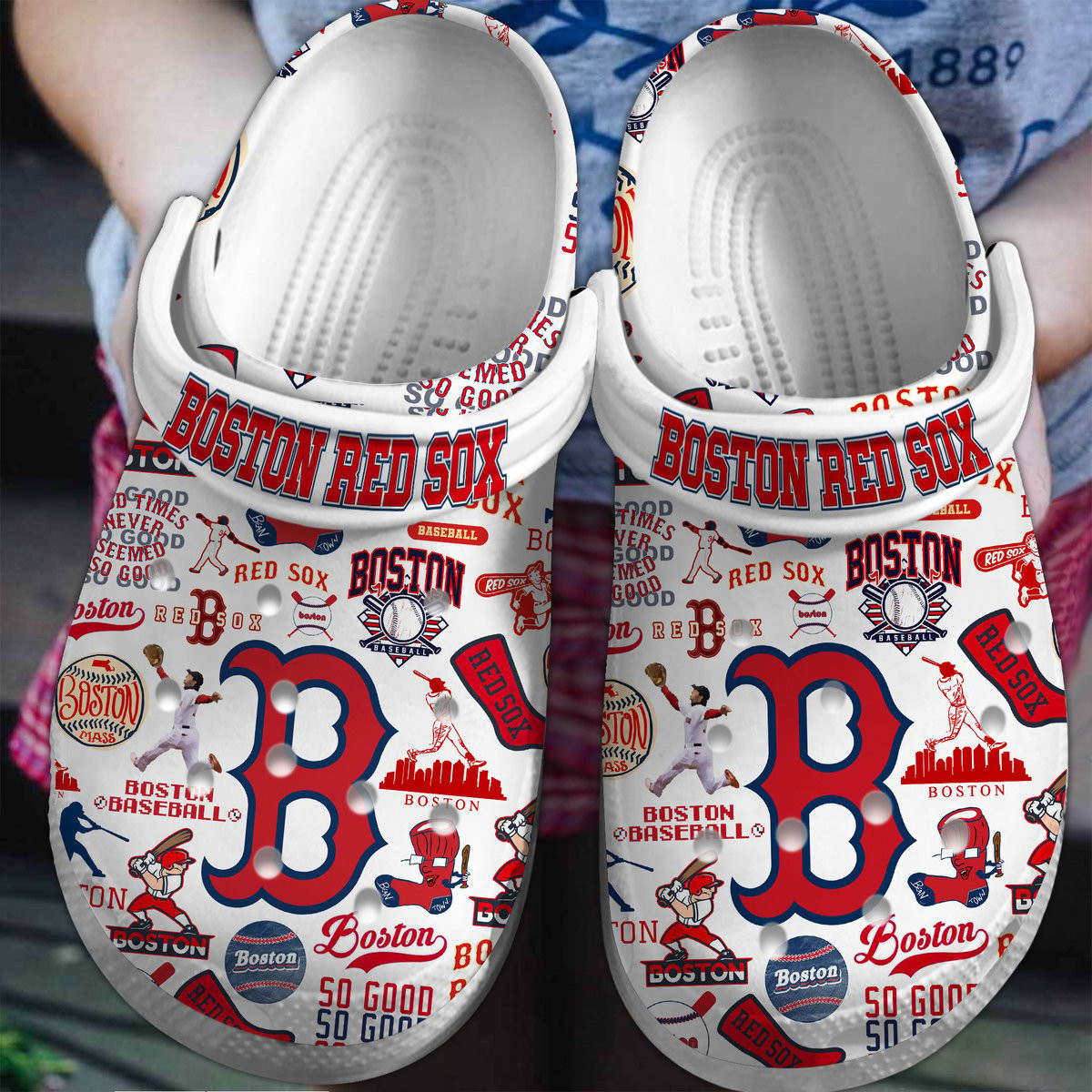 Boston Red Sox Team Personalized Mlb Clogs Shoes Comfortable Crocs