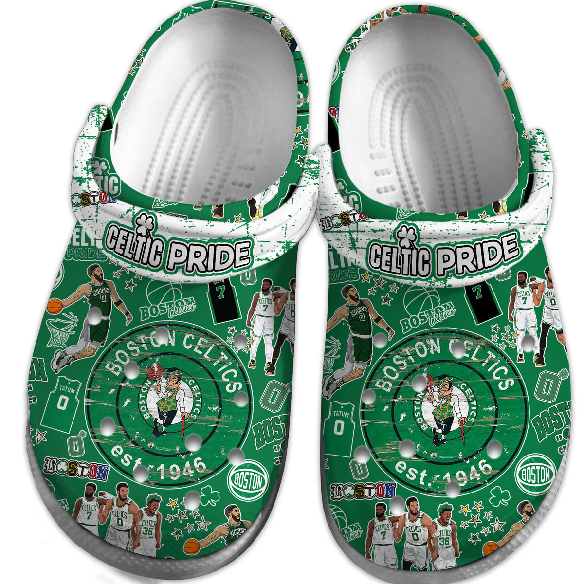 Boston Celtics Nba Sport Clogs Shoes Comfortable Crocs