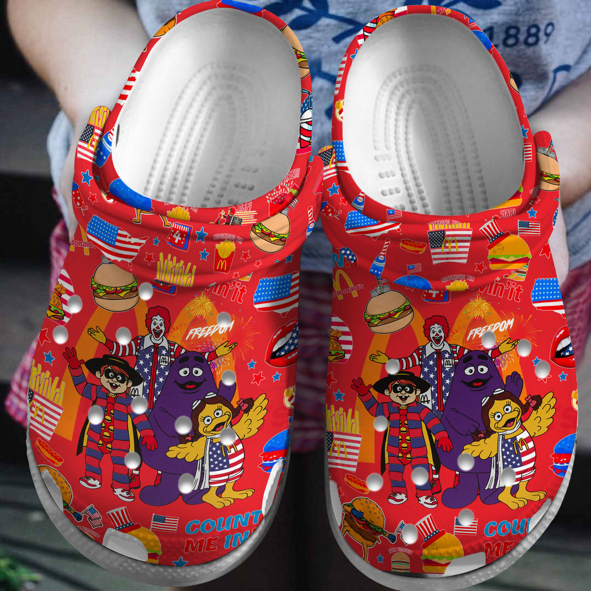 Happy Independence Day Clogs Shoes Comfortable For Men Women And Kids Classic Crocs-Style Clogs