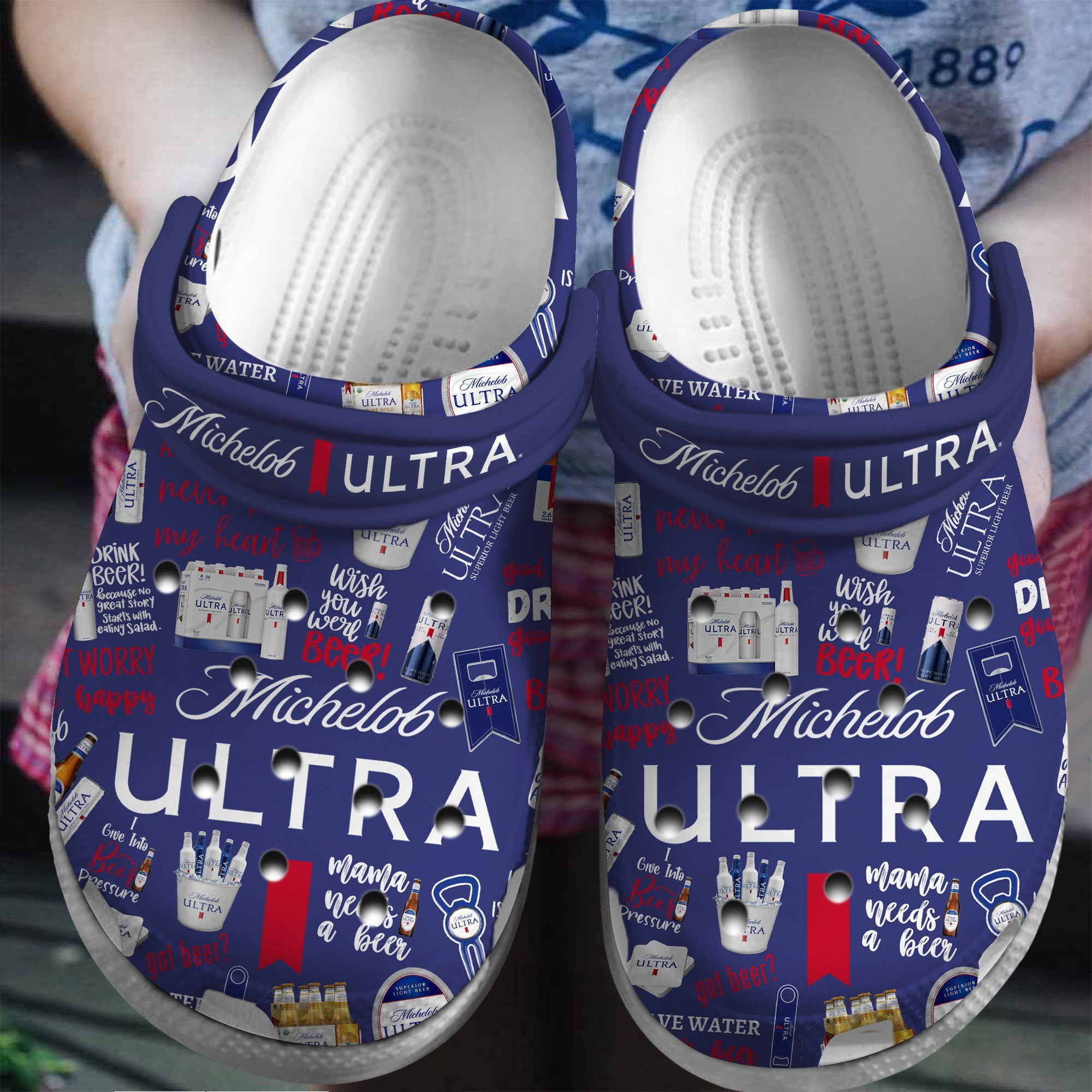 Michelob Ultra Beer Clogs Shoes Comfortable Crocs