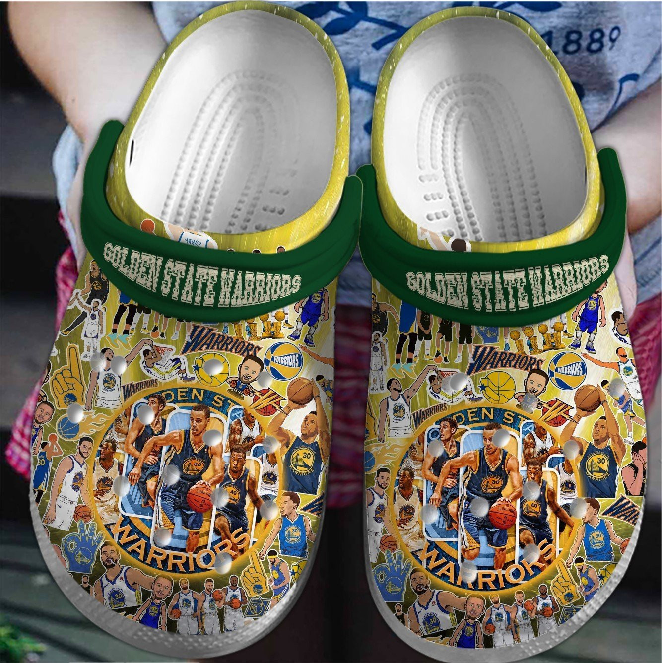 Golden State Warriors Nba Clogs Basketball Team Crocs For Sport Fans Game Day