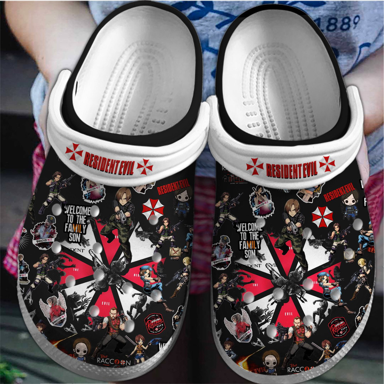 Resident Evil Game Movie Clogs Horror Gamer Crocs-Style