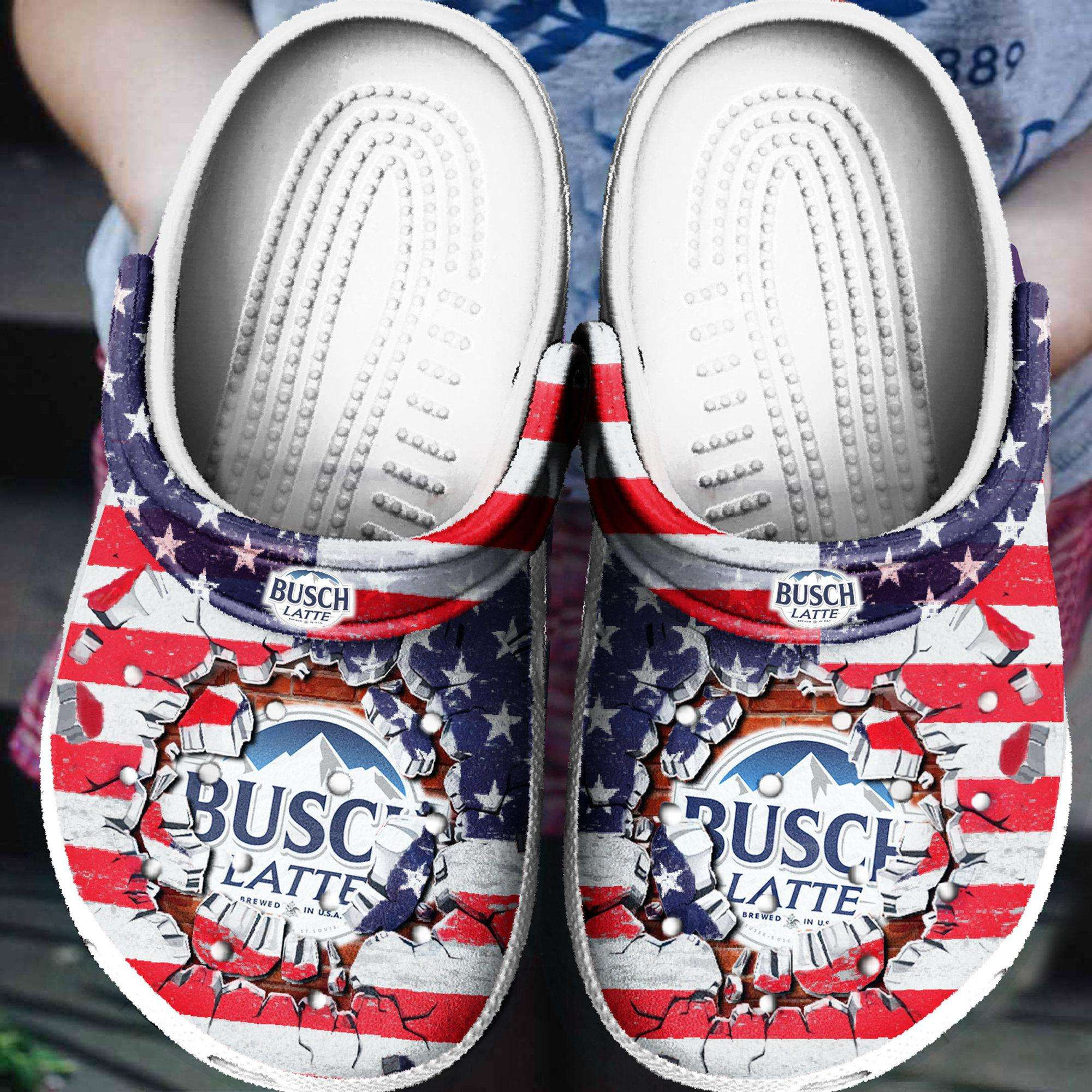 American Firefighter Patriotic Clogs Thin Red Line Crocs For Fire Dept Supporters