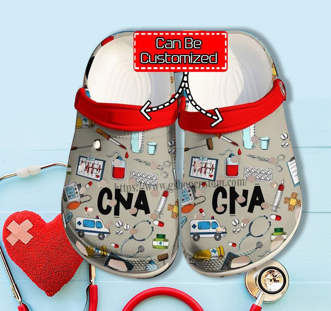 Cute Cna Nurse Clogs Medical-Themed Crocs-Style Shoes