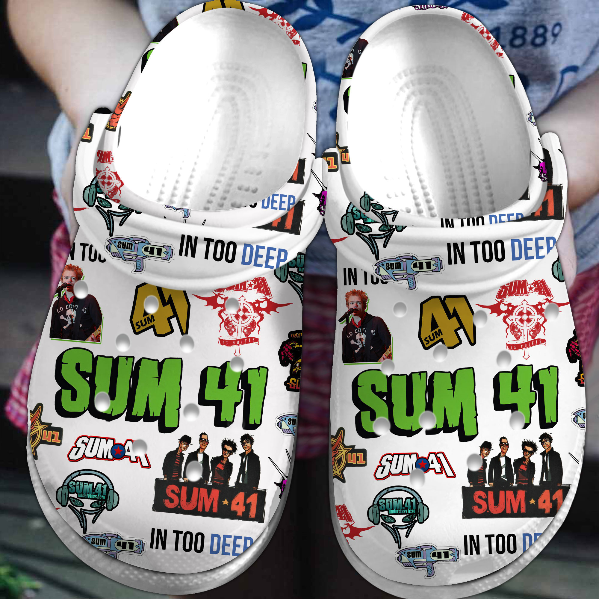 Sum 41 Music Band Clogs Classic Crocs Style