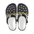 Checkered Flag Yellow Line Style Unisex Clogs Shoes Crocs