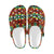 Kente Red Design African Print Unisex Clogs Shoes Crocs