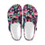 Flamingo Tropical leaves Neon Print Unisex Clogs Shoes Crocs