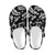 Feather Black White Design Print Unisex Clogs Shoes Crocs