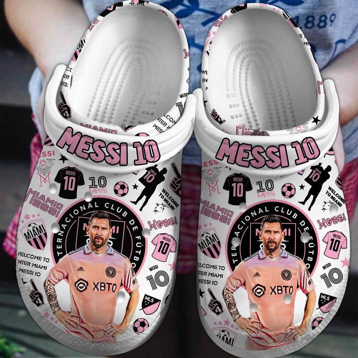 Lionel Messi Miami Soccer Crocs Clogs