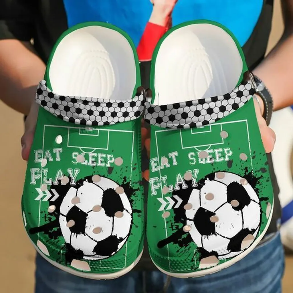 Cronocare Eat Sleep Play Soccer 102 Crocs Clog Gift For Lover