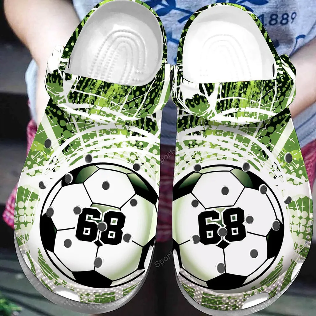 Cronocare Green Soccer Clogs Custom Number