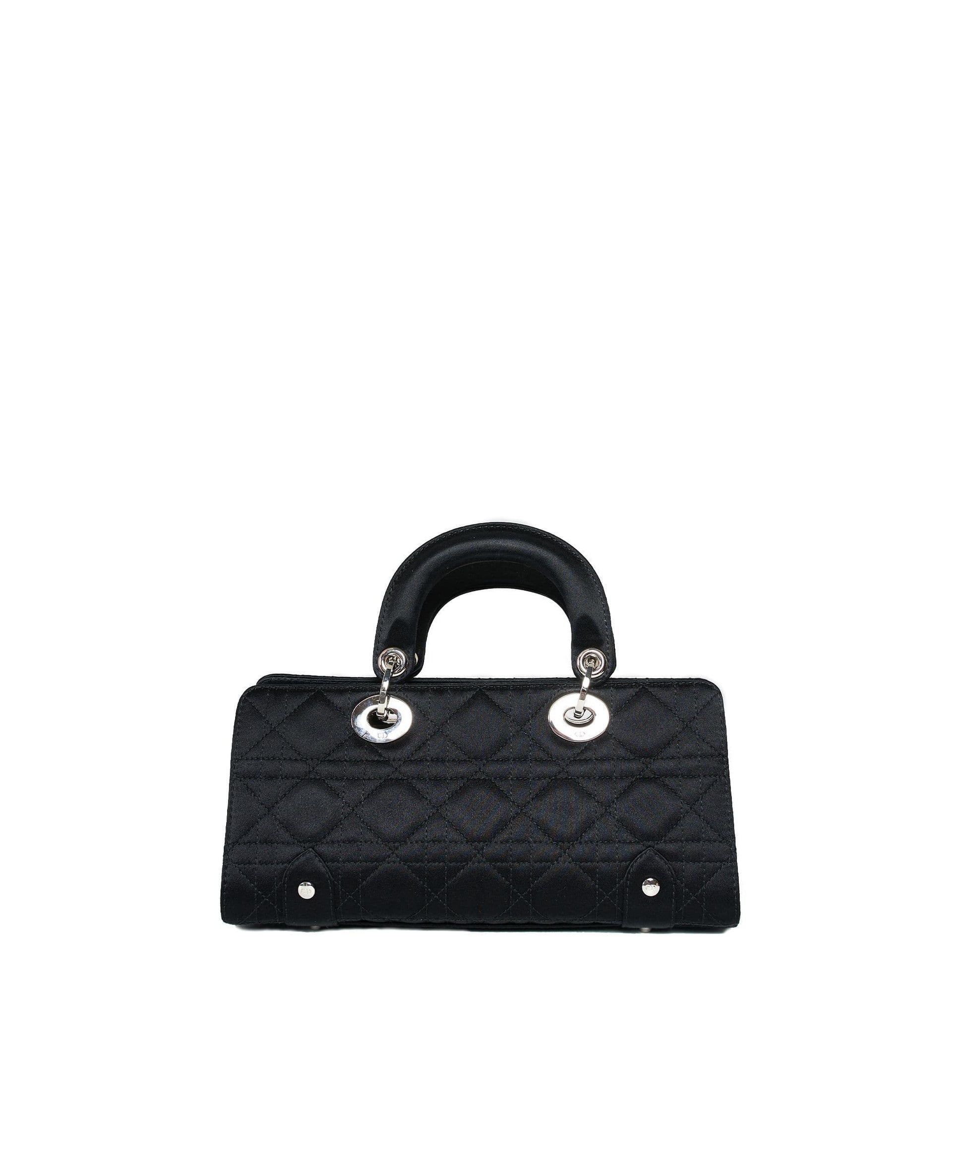 Christian Dior Black Cannage Top Handle Bag GHW