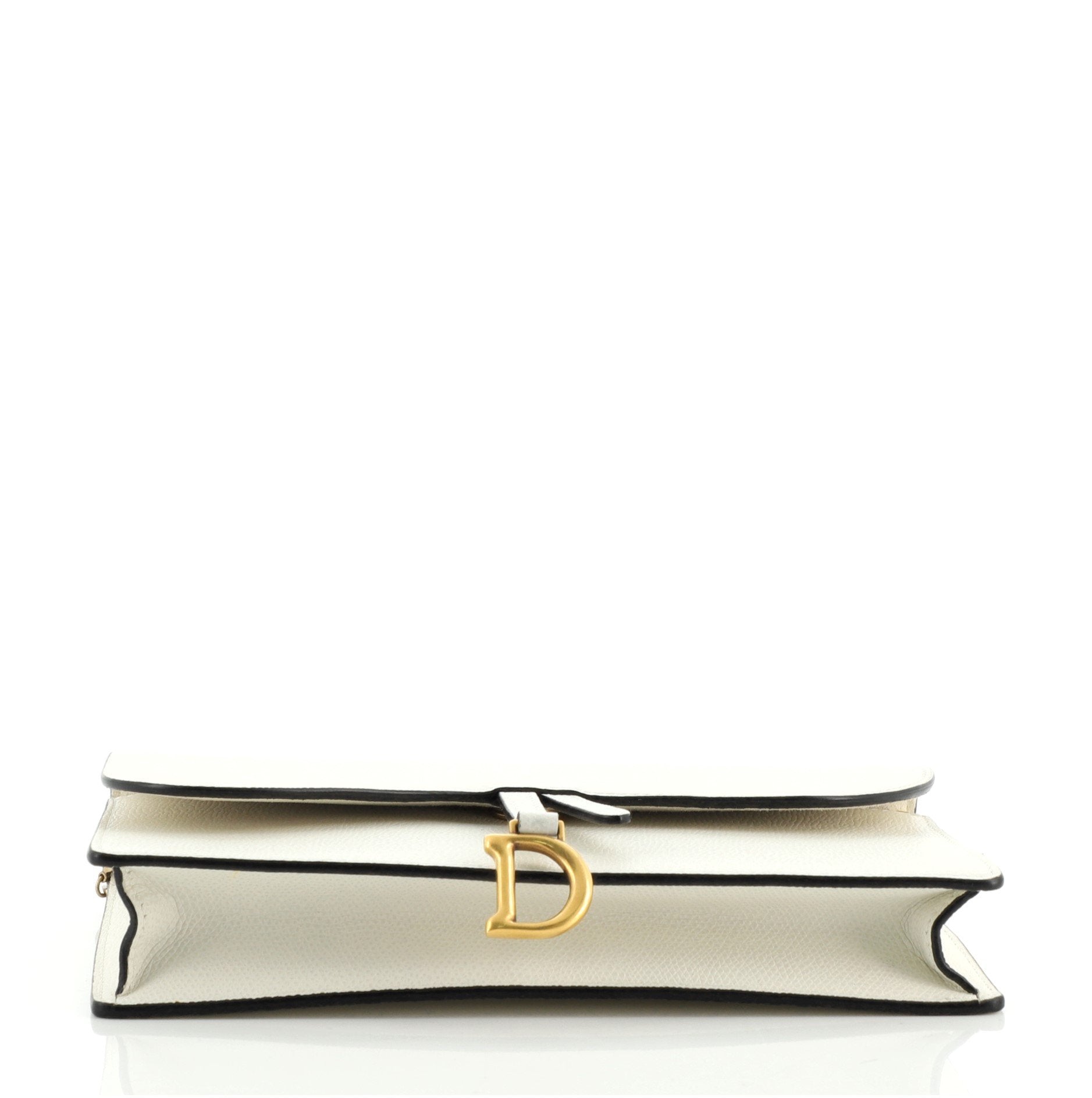 Saddle Chain Clutch Leather