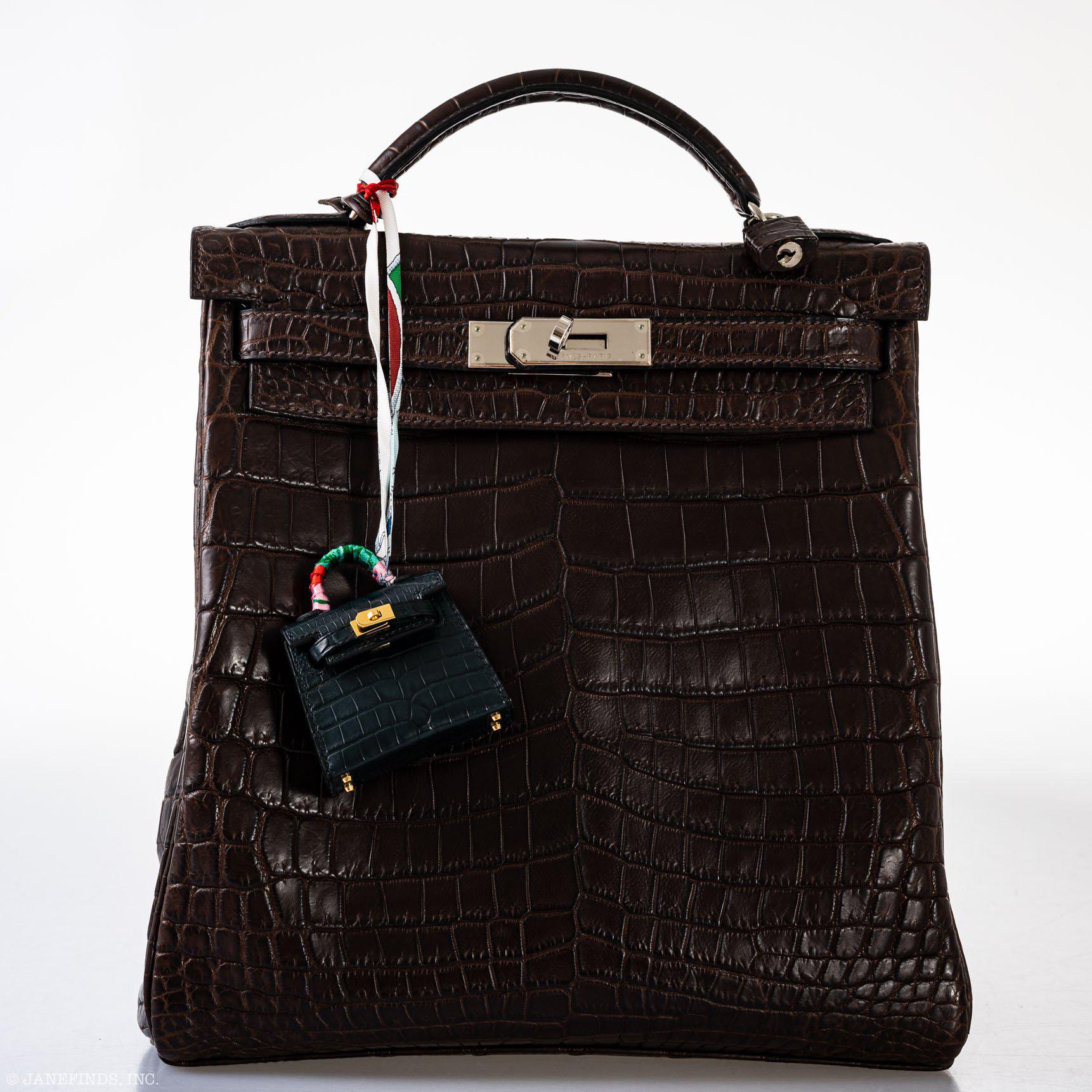 Hermes Micro Kelly Twilly Charm Vert Cypres Matte Croc Gold Hardware - 2020, Y