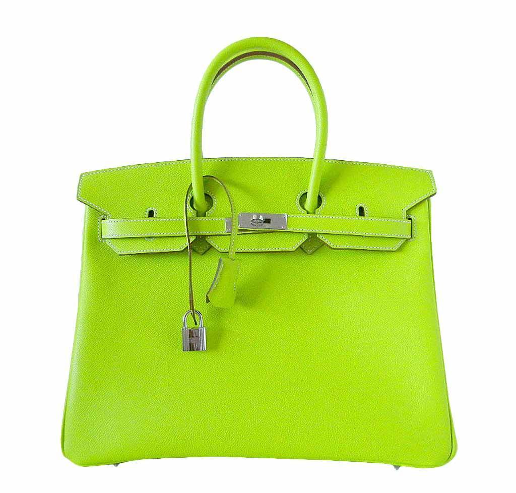 Hermes Birkin 35 Kiwi Candy Series Bag