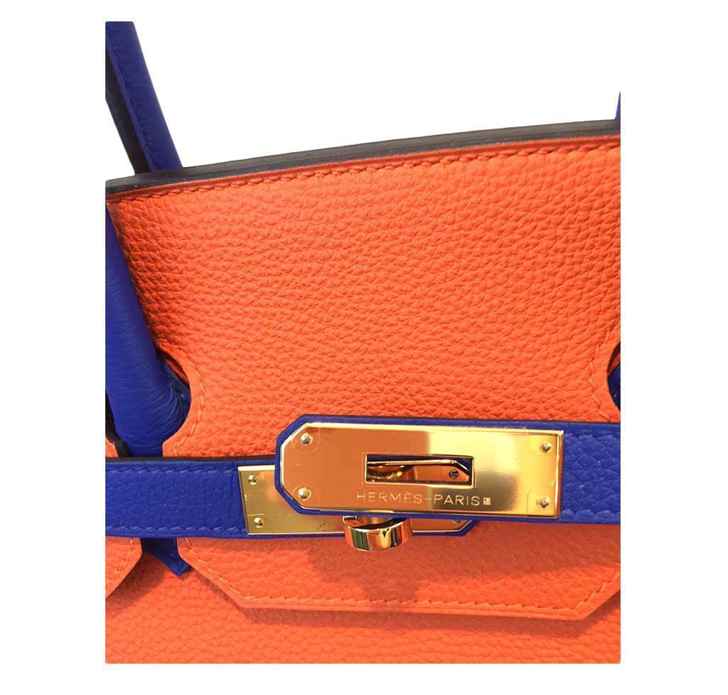 Hermes Birkin 35 Blue Orange – Special Order HSS Bag