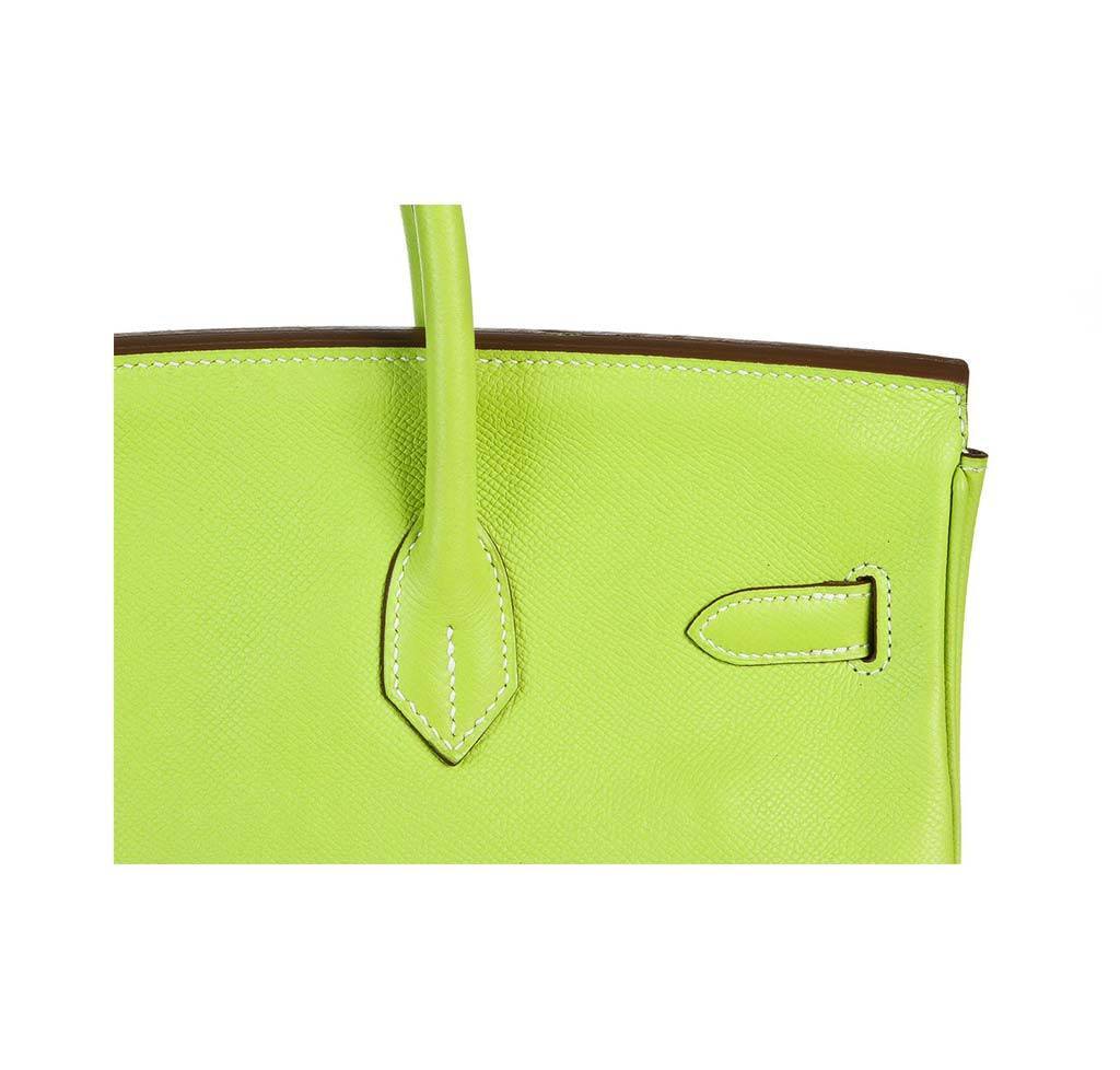 Hermes Birkin 35 Kiwi Lichen Candy Collection Bag