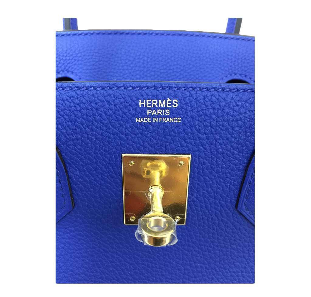 Hermes Birkin 30 Bag Blue Electrique GHW
