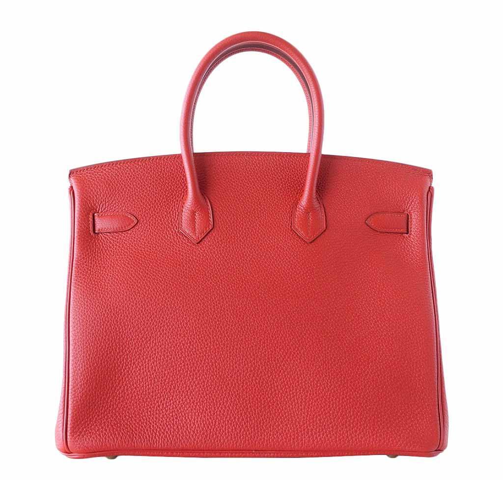 Hermes Birkin 25 Vermillion Bag GHW