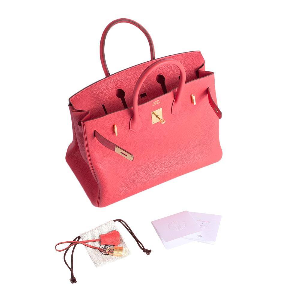 Hermes Birkin 35 Fuchsia Togo Bag GHW