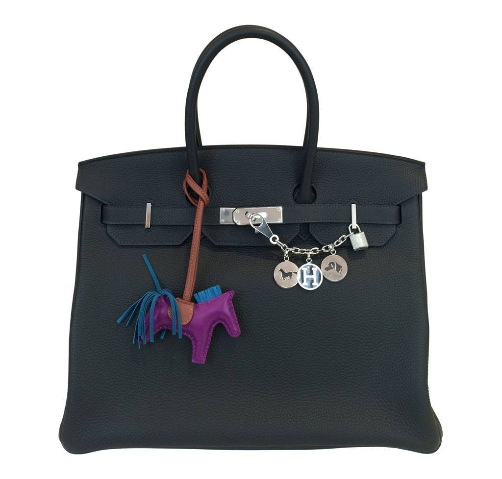Hermes Birkin 35 Blue Ocean Bag PHW
