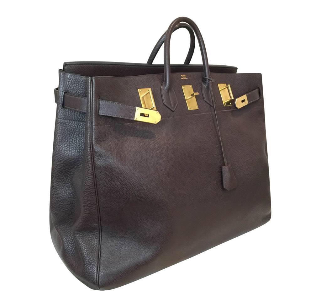 Hermes Birkin HAC 55 Brown Bag