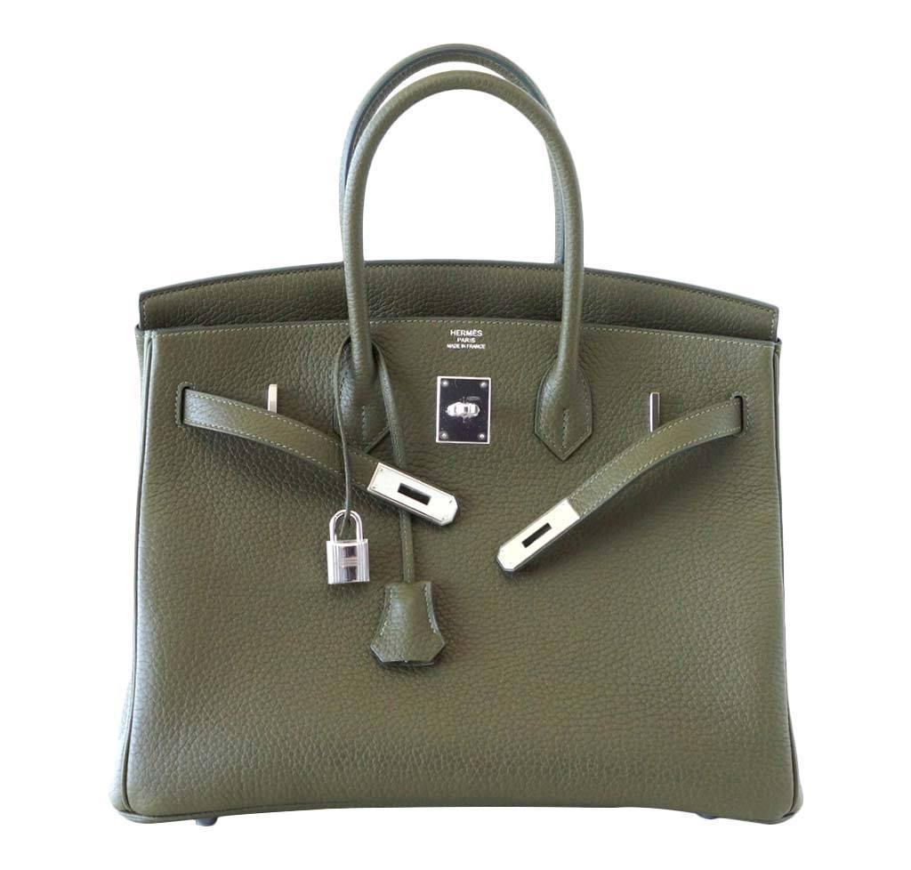 Hermes Birkin 35 Vert Veronese Fjord Bag