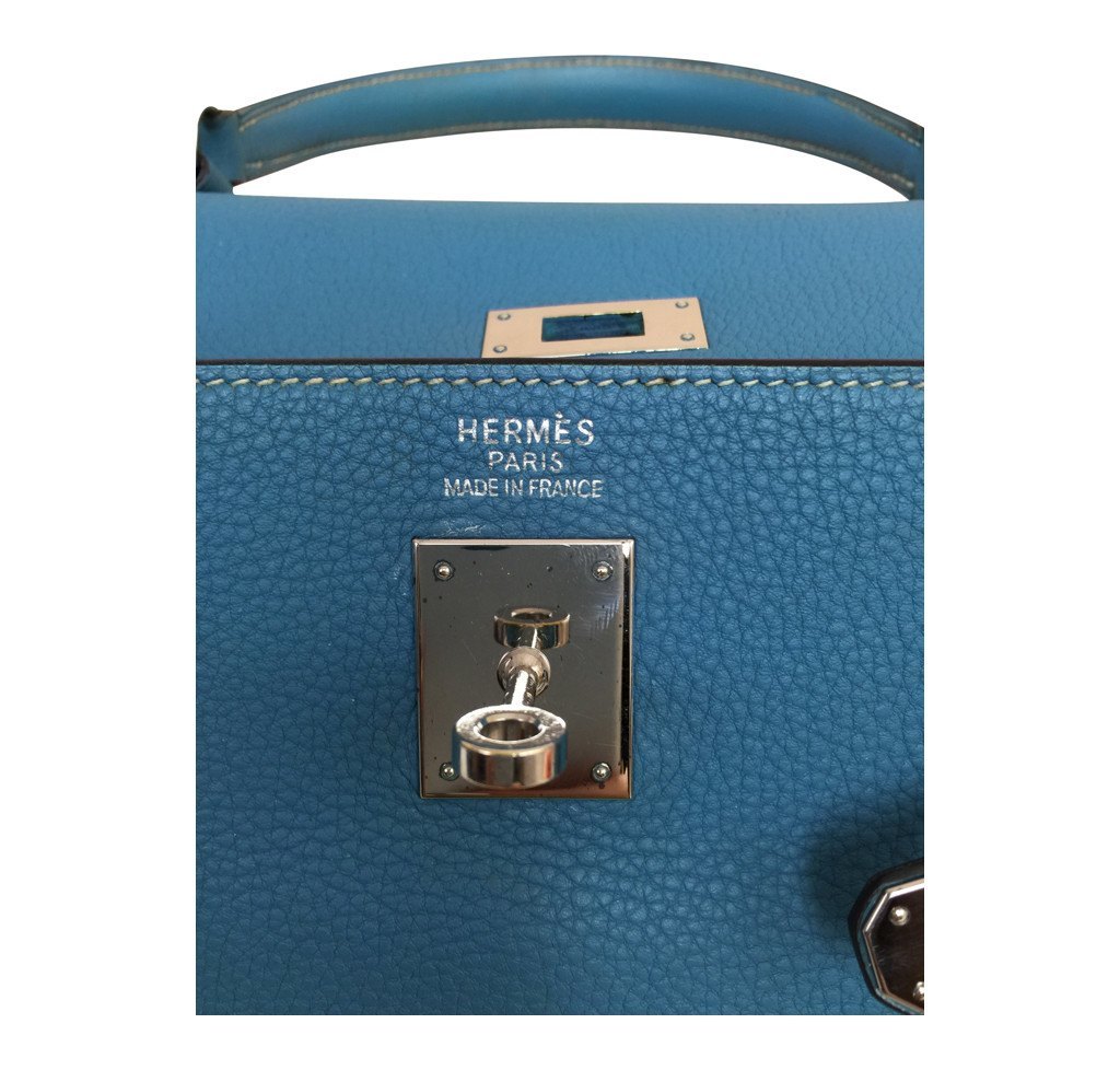Hermes Kelly 35 Blue Jean PHW