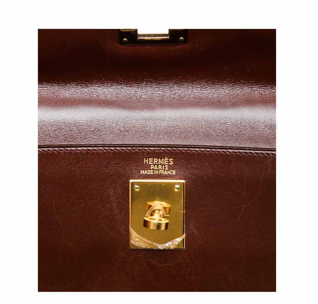 Hermes Kelly 32 Brown Bag GHW