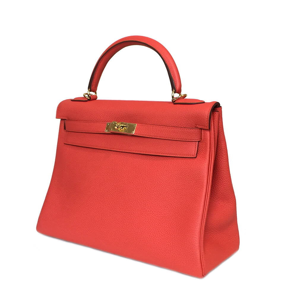Hermes 32cm Kelly Capucine Bag GHW