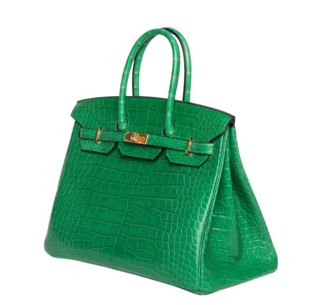 Hermes Birkin 35 Bag Cactus Matte Alligator