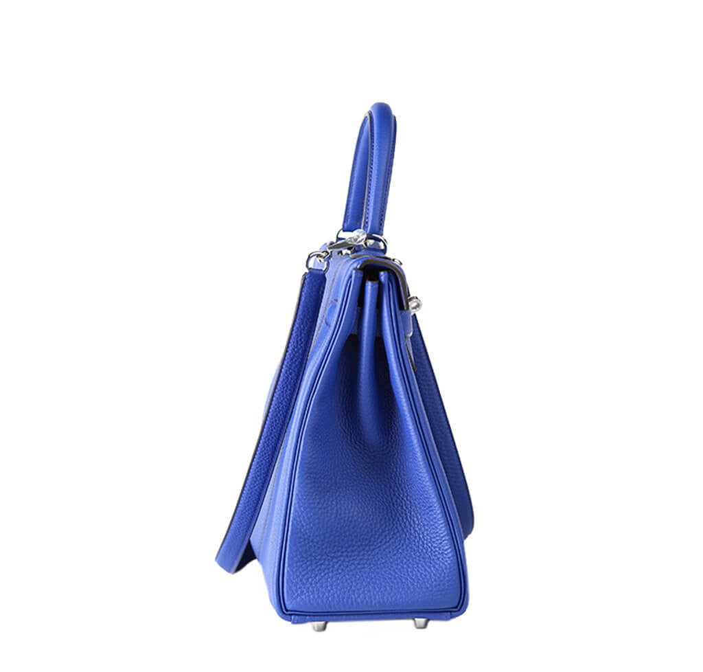 Hermes Blue Electric Kelly 32cm Bag
