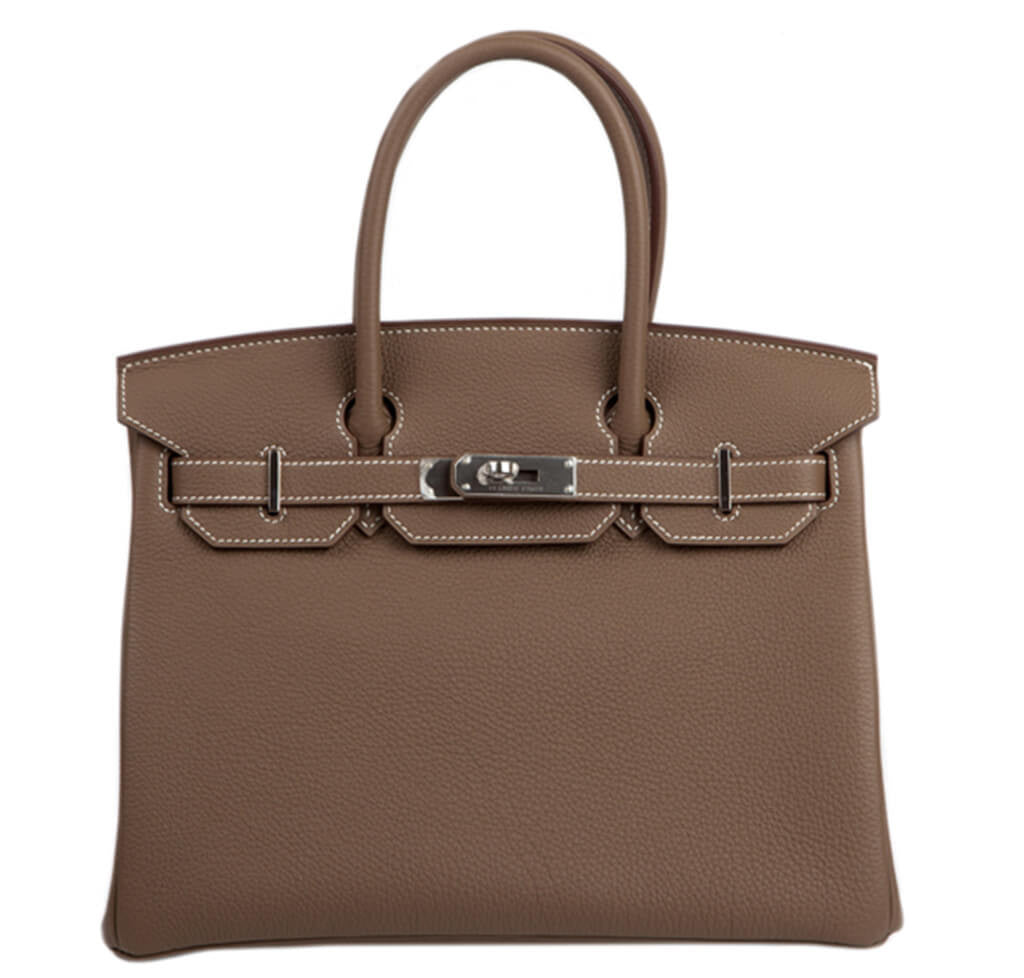 Hermes Togo Birkin 30 Bag Etoupe PHW