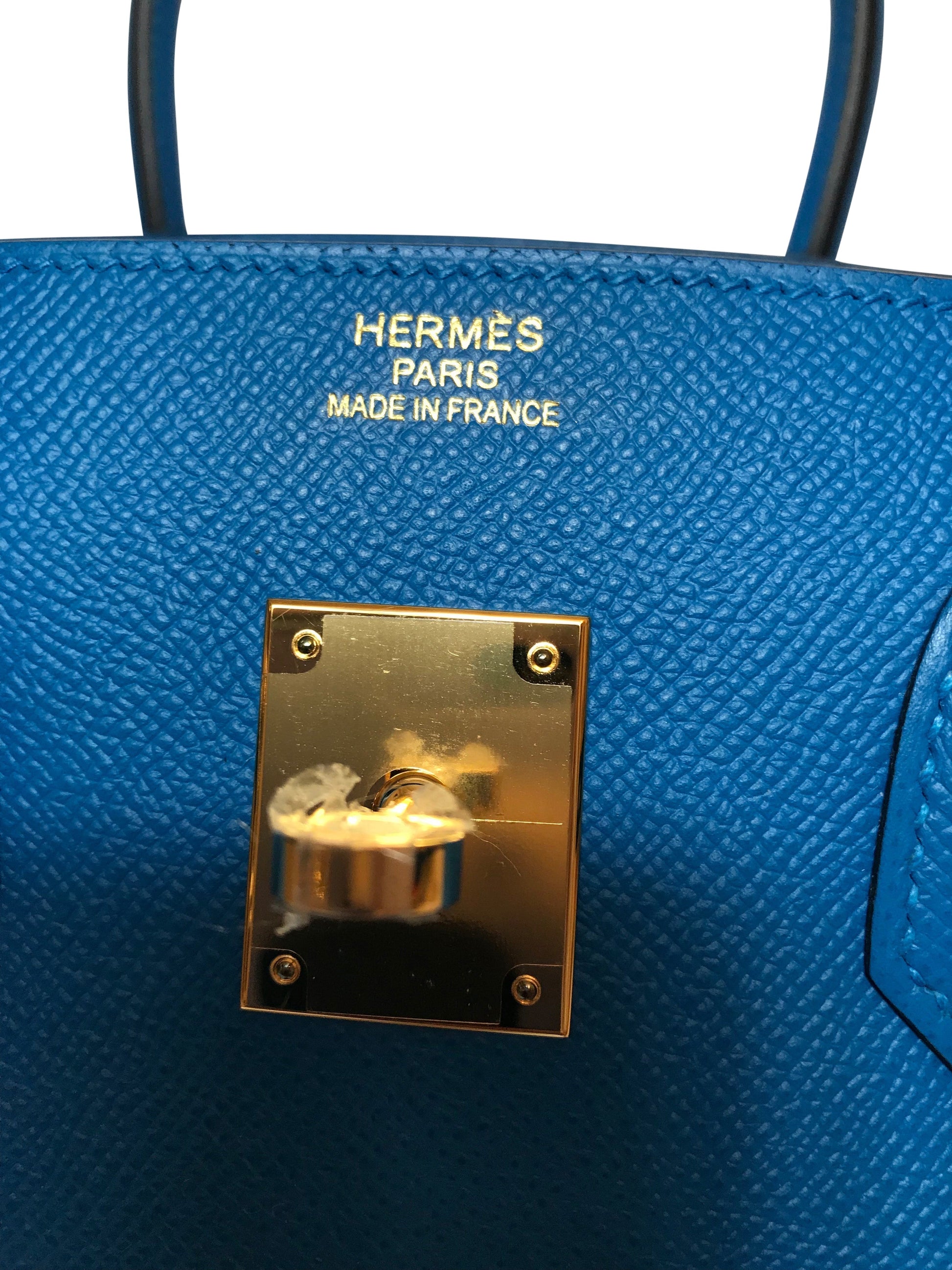 Hermes Birkin 35 Bag Blue Zanzibar Epsom
