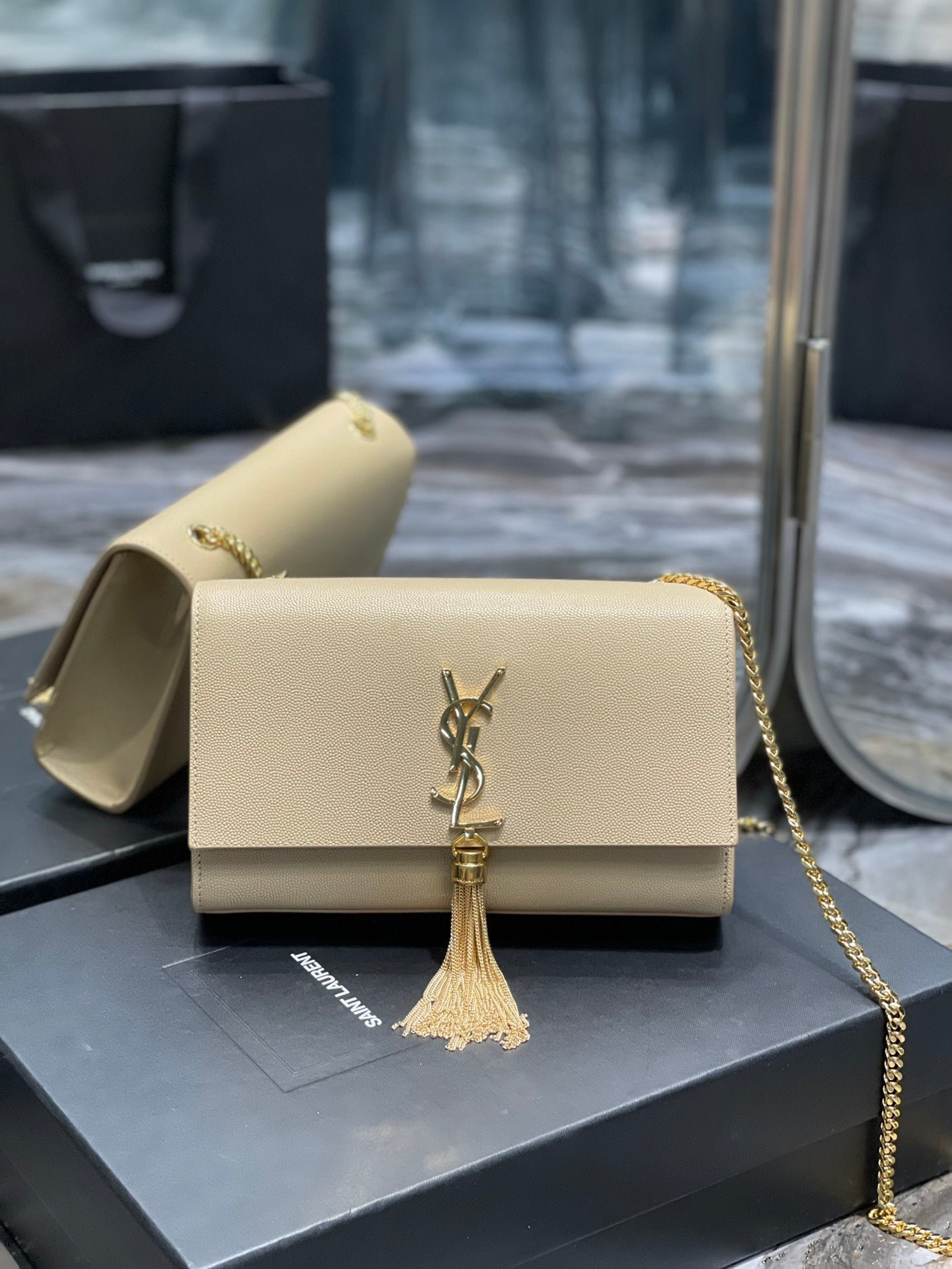 Saint Laurent Kata Medium Chain Bag With Tassel 24cm