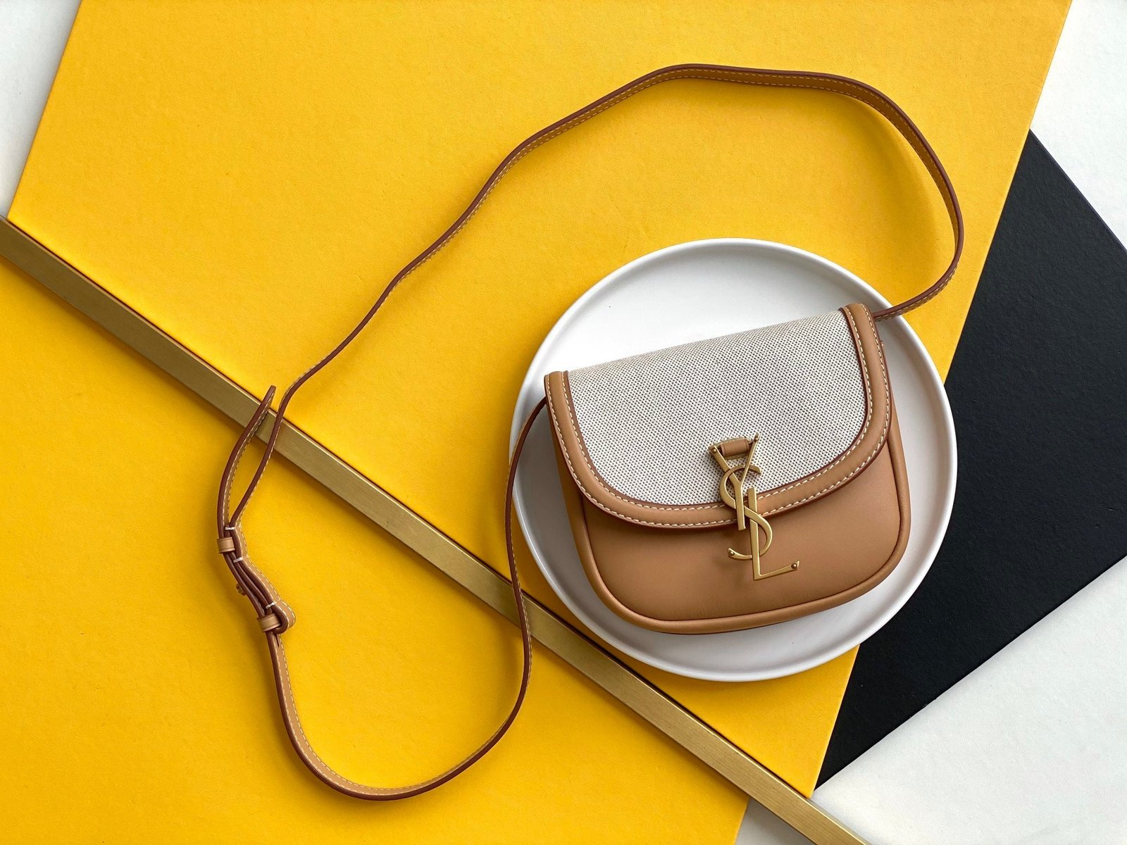 Saint Laurent Kaia Small Satchel With Gold Hardware 18cm