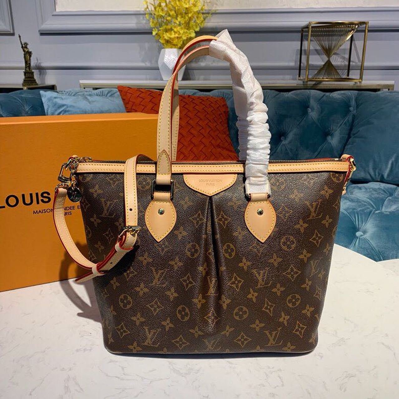 Louis Vuitton Palermo Bag 30cm Monogram Canvas Spring/Summer Collection M40145 Brown