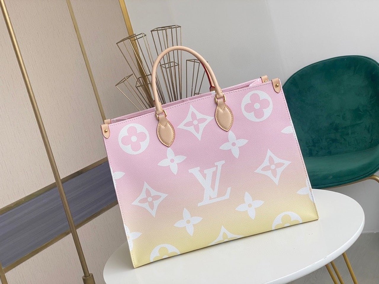 Louis Vuitton OnTheGo GM Bag 42cm Monogram Canvas Spring/Summer Collection M57641, Light Pink
