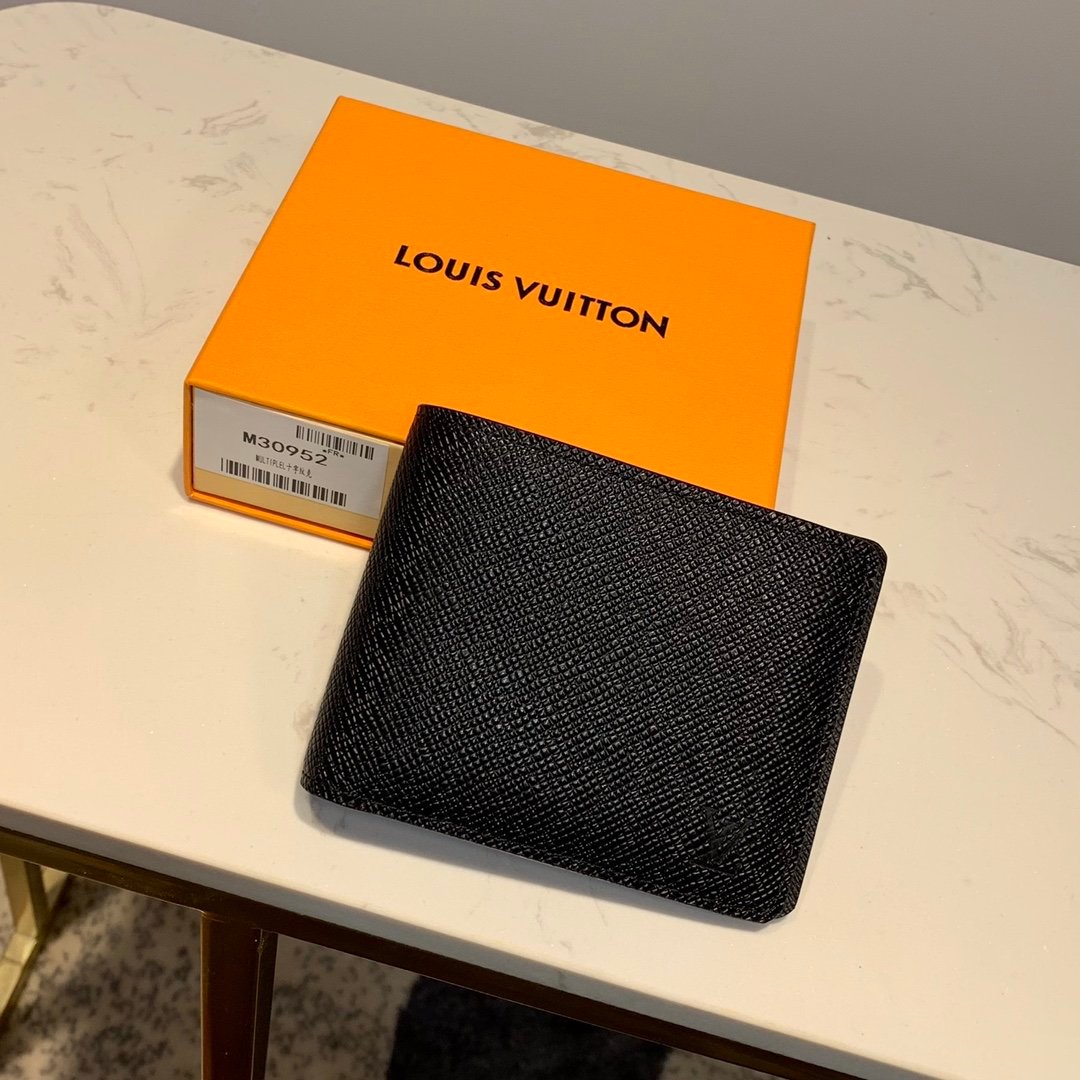 Louis Vuitton Monogram Wallet 12cm Black