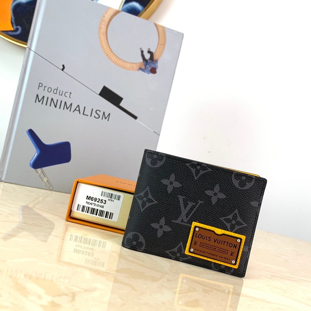 Louis Vuitton Monogram Wallet 12cm Black