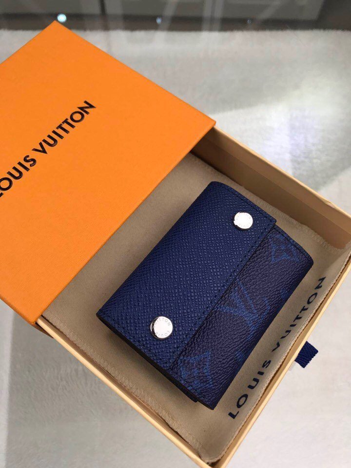 Louis Vuitton Monogram Wallet 10cm Blue