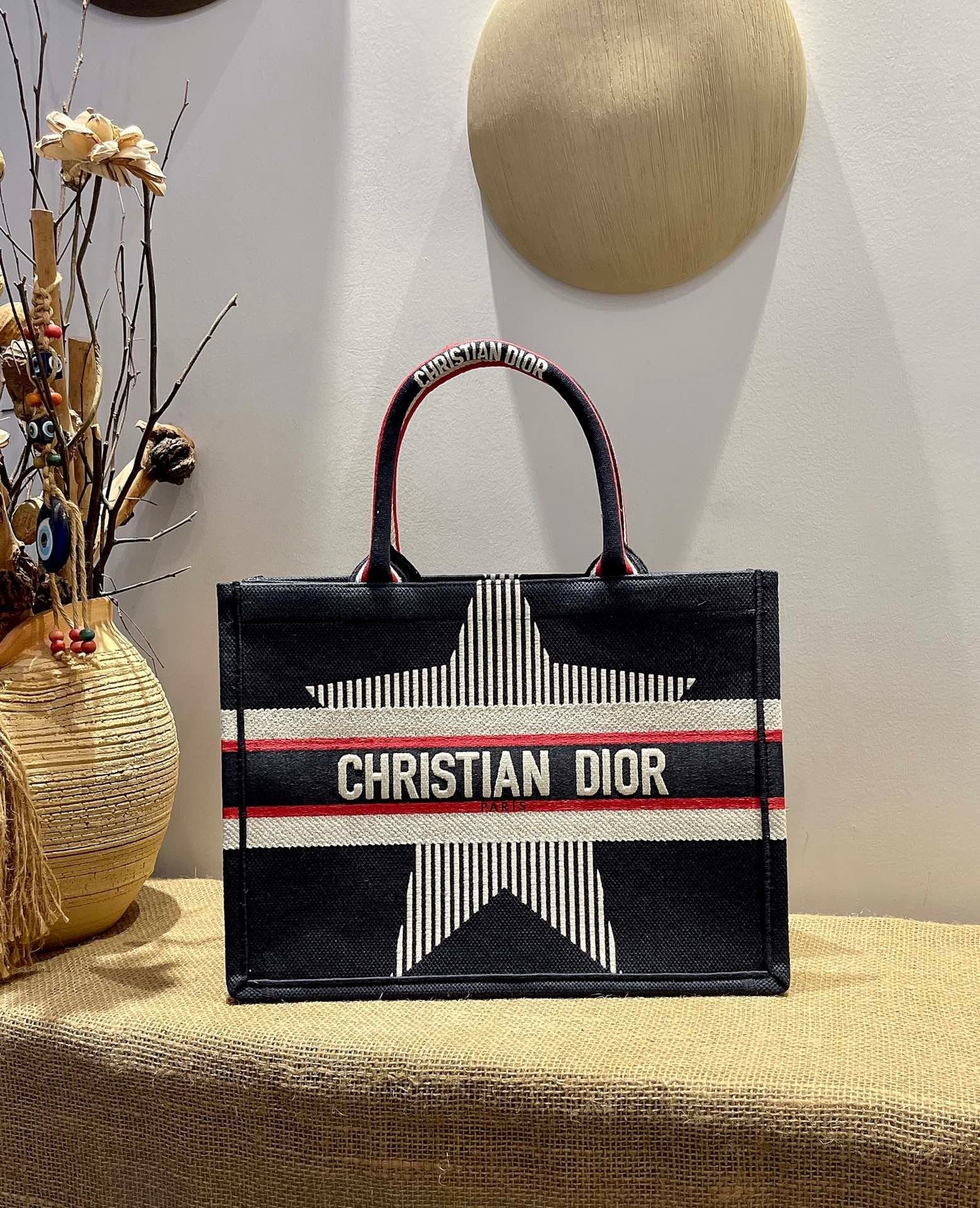 Christian Dior Medium Book Tote Bag 36cm Black